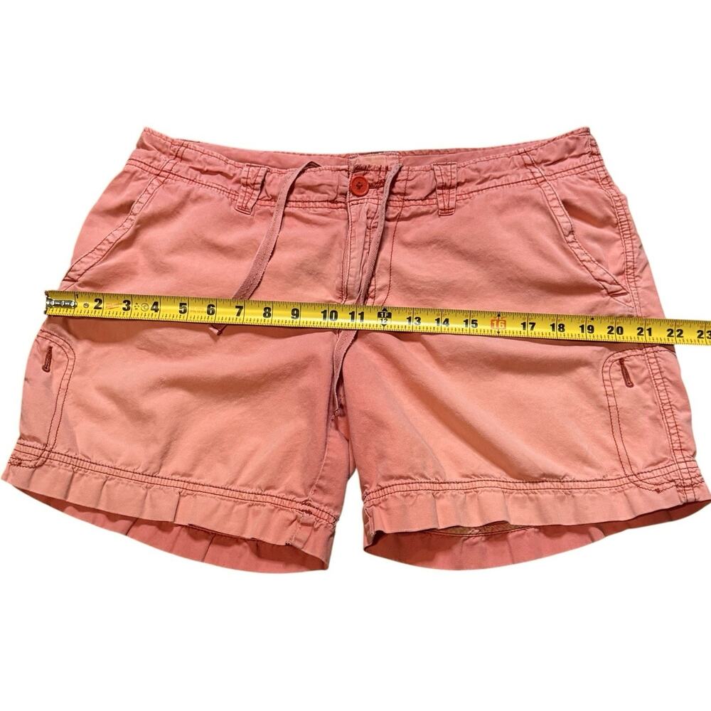 Vintage Y2K American Eagle Outfitter Women’s Roll Up Hem Peach Shorts Size 12 - Picture 7 of 16